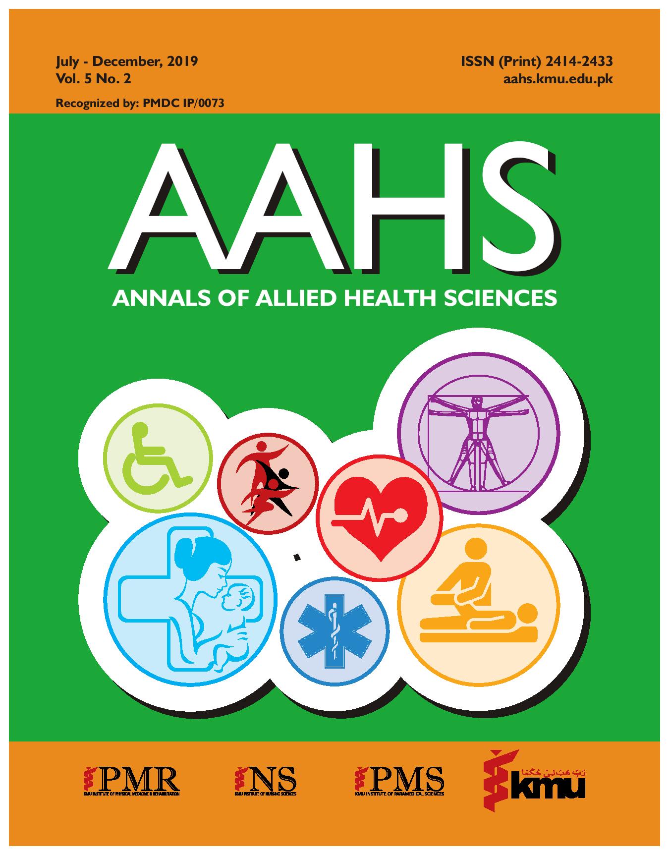 					View Vol. 5 No. 2 (2019): Annals of Allied Health Sciences
				